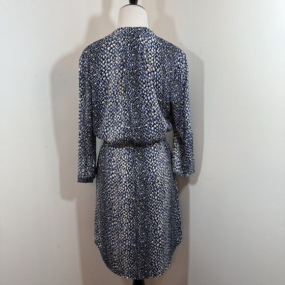 Diane Von Furstenberg Freya Silk Shirt Dress Size 4 in Snake Hearts - Picture 3 of 16